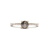 Charlotte grey Solitaire Ring