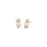 opal and diamond trio stud single