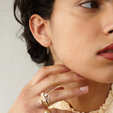 louisa white diamond studs w/ chain