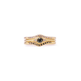 florence little black diamond solitaire ring