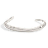 sterling silver thin wavy cuff