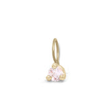 tiny pink sapphire  charm