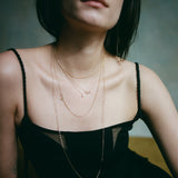 black diamond three stone necklace
