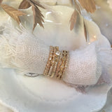 tiny filigree stacking ring in rose gold -  size 6