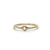 florence white diamond solitaire little ring
