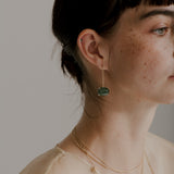 emerald bezel stud