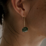 emerald bezel stud