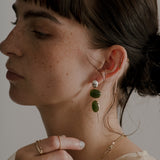 augusta double onyx earrings
