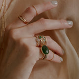 small emerald lily ring
