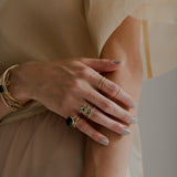 small emerald lily ring
