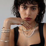 sterling silver thin wavy cuff