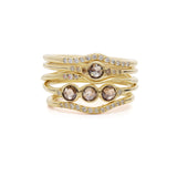 three bezel band champagne