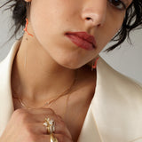 coral stitch earrings