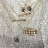 grey diamond hexagon necklace