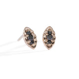 oval filigree diamond stud