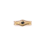 florence little black diamond solitaire ring