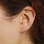 blanca monrós gómez | champagne diamond asymmetrical seed studs