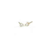 tiny white diamond studs