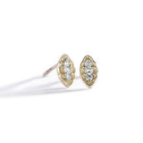 oval filigree diamond stud