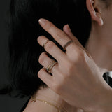 Charlotte grey Solitaire Ring