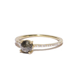 Charlotte grey Solitaire Ring