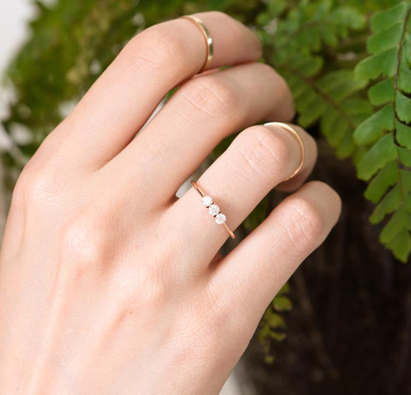 blanca monrós gómez | triple white diamond solitaire