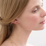 little studs champagne diamond- pair