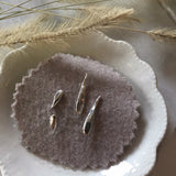 sterling silver large wavy stud