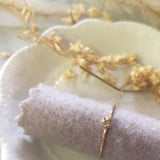 white diamond seed ring