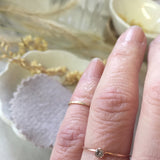 white diamond seed ring