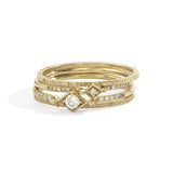 tiny filigree stacking ring in rose gold -  size 6