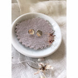 flat seed studs in sterling silver