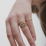 three bezel band champagne