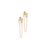 louisa white diamond studs w/ chain