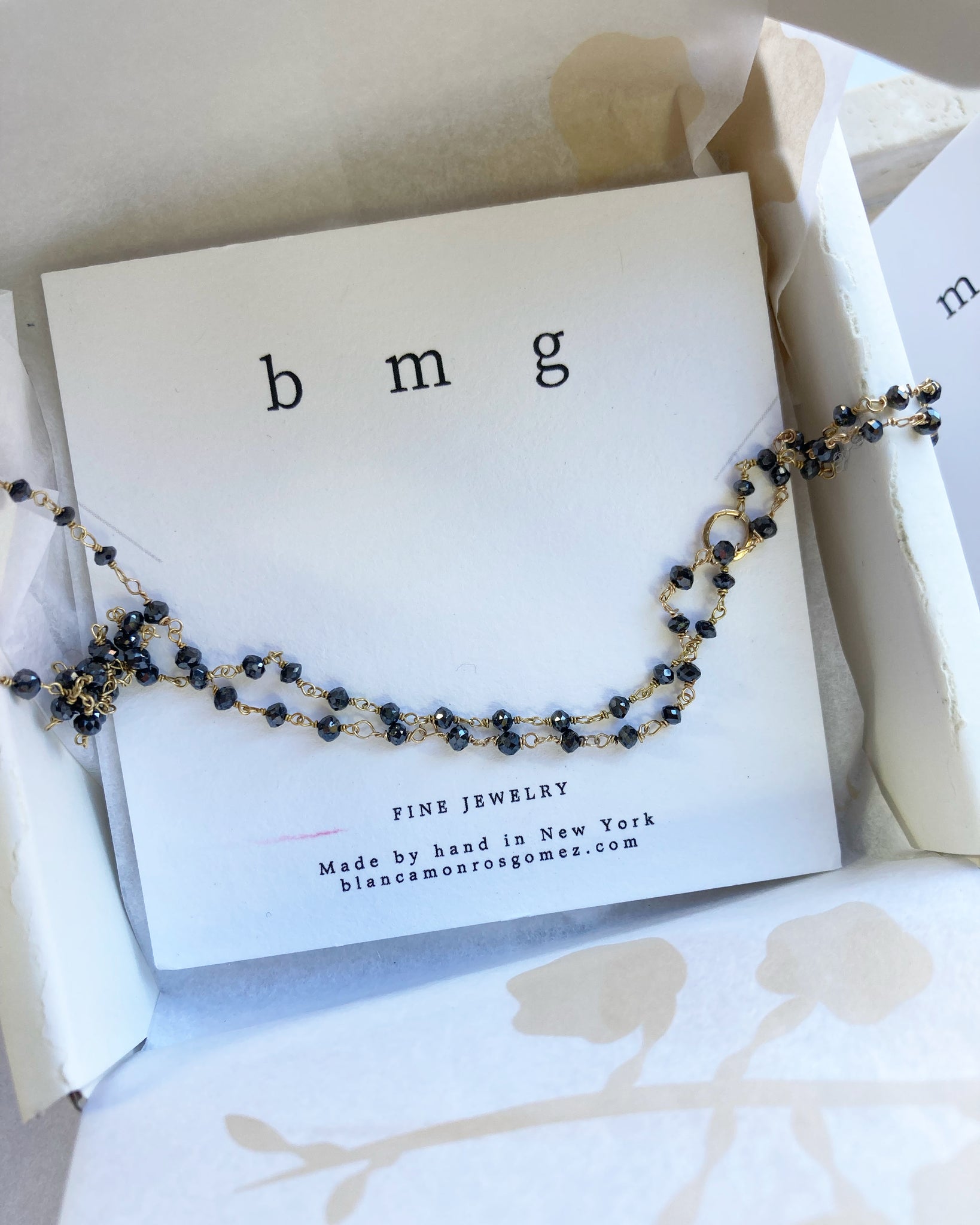 Black Diamond Bead Necklace - Itay Malkin
