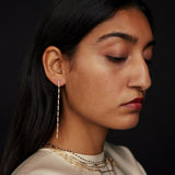 lady louisa white diamond long earrings