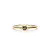 florence little black diamond solitaire ring
