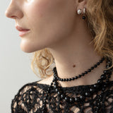 Norma black bead studs
