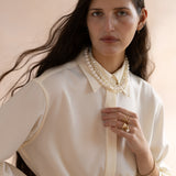 Cassia mother of pearl beaded necklace