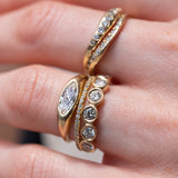 NEW  Florence six bezel band with brilliant cut diamonds
