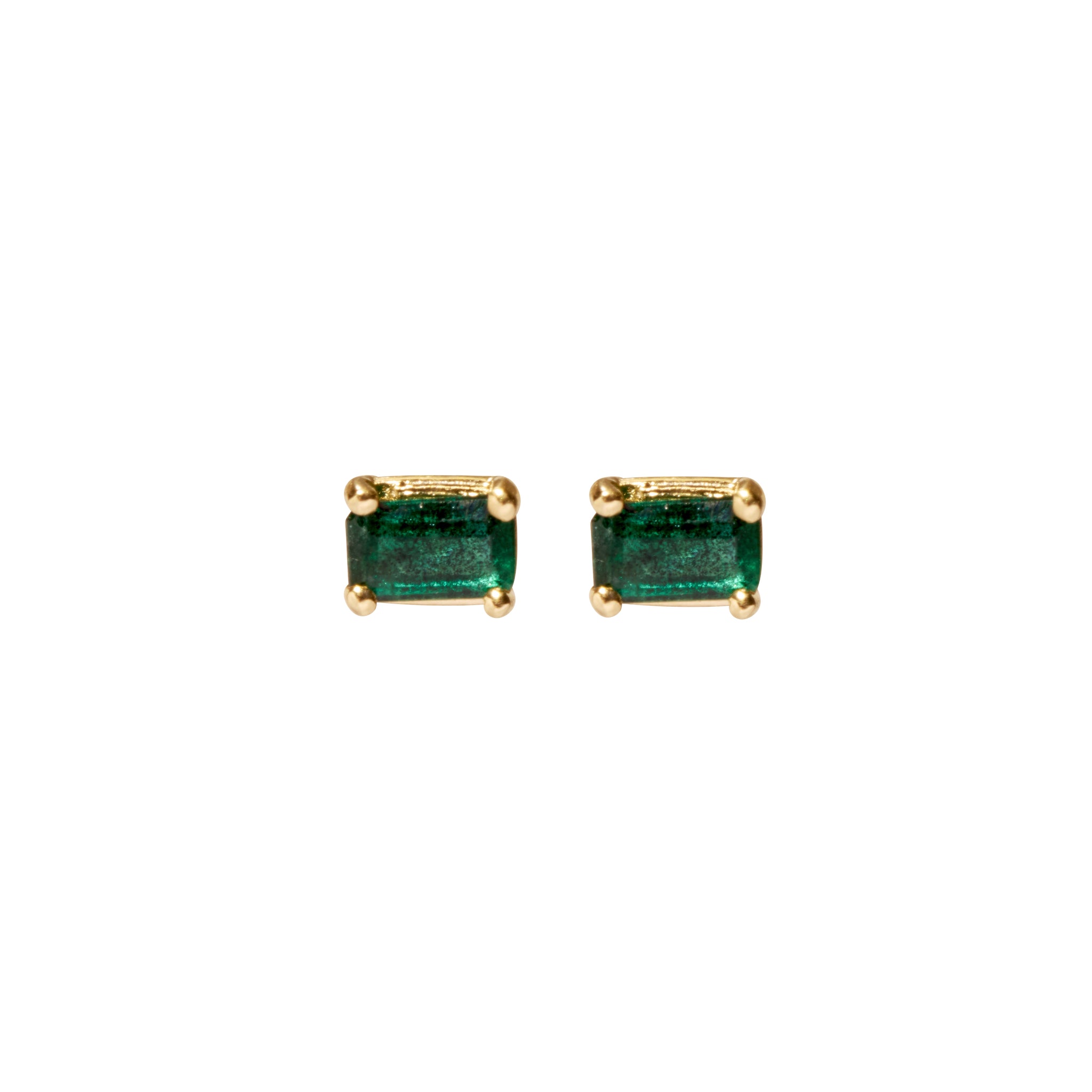 Emerald Flat Back Stud