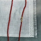 little Red garnet beaded neckalce
