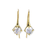 Artemis  rosecut white diamond drop earrings
