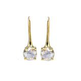 Artemis  rosecut white diamond drop earrings