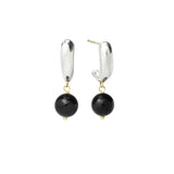 Norma black bead studs