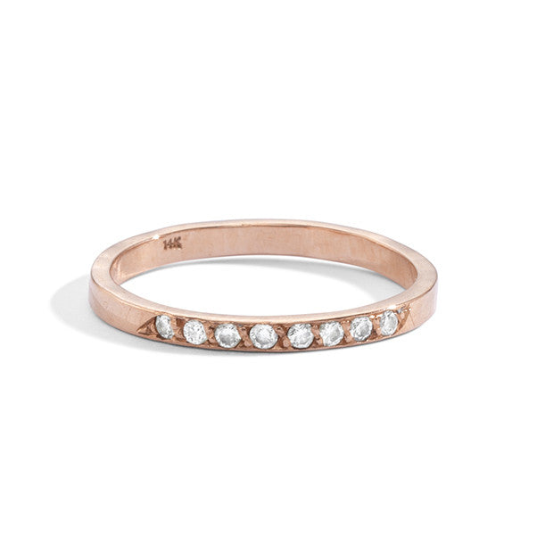 blanca monrós gómez | 14k white diamond band