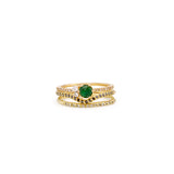 small emerald lily ring