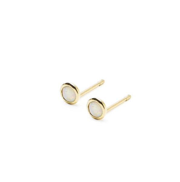 opal bezel stud
