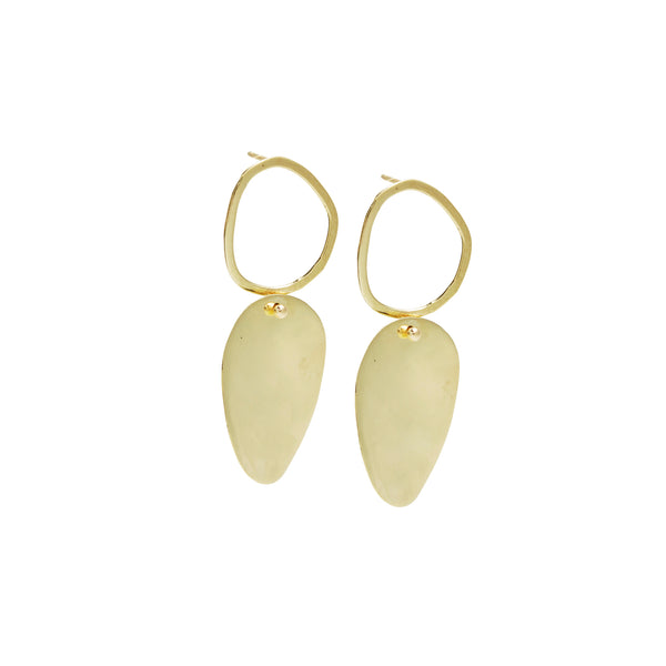 margaux drop earrings- gold + s.silver