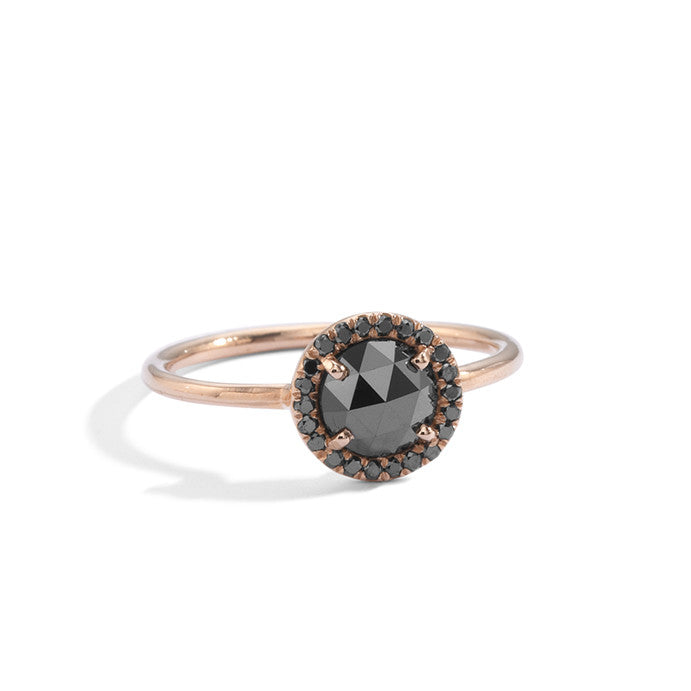 blanca monrós gómez | black diamond large aura solitaire